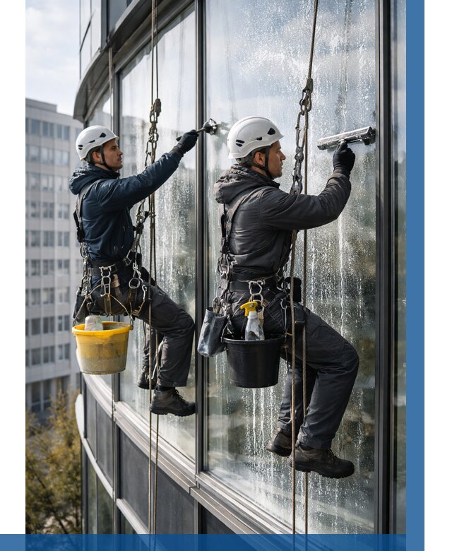 Мойка панорамных окон в Урае от 365 р. заказать у ВЫСОТНИК-Урй