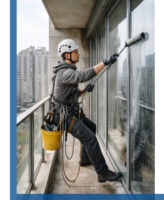 Профессиональная мойка балконного остекления в Урае