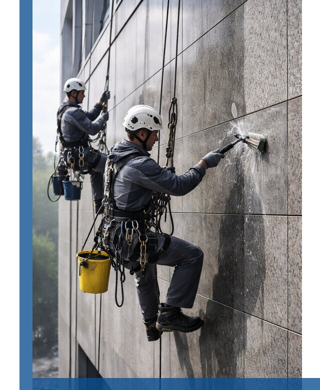 Профессиональная мойка фасада из керамогранита в Урае