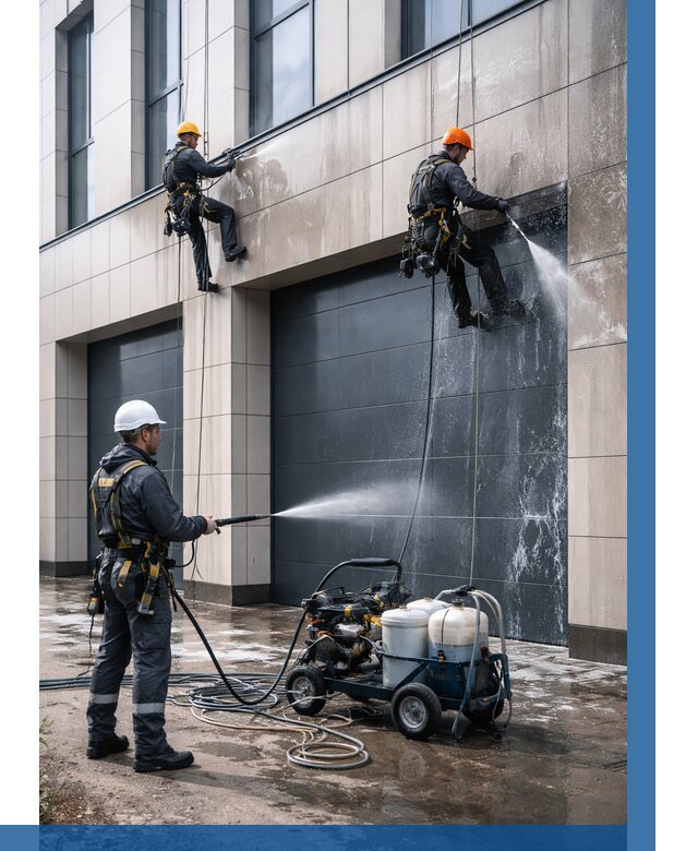 Послестроительная мойка фасада в Урае от 313 р. | ВЫСОТНИК-Урй