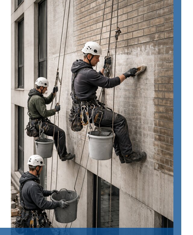 Удаление высолов с фасада в Урае от 261 р. | ВЫСОТНИК-Урй