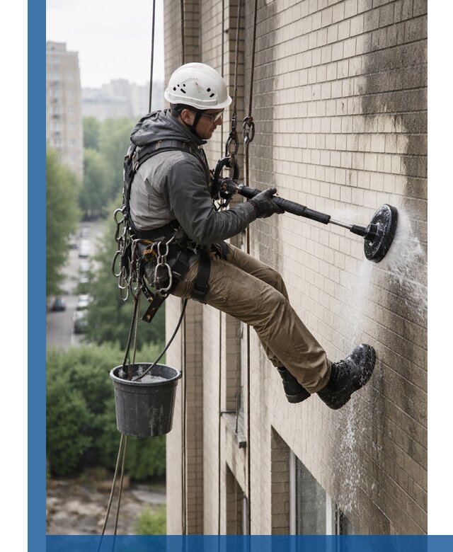 Очистка фасада от копоти в Урае профессионально и безопасно