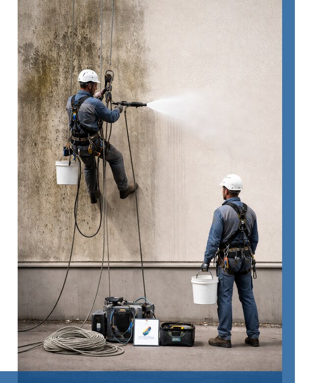 Очистка фасада от плесени в Урае от 313 р. | ВЫСОТНИК-Урй