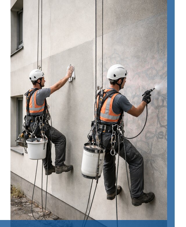 Антиграффити покрытие фасада в Урае от 625 р. | ВЫСОТНИК-Урй