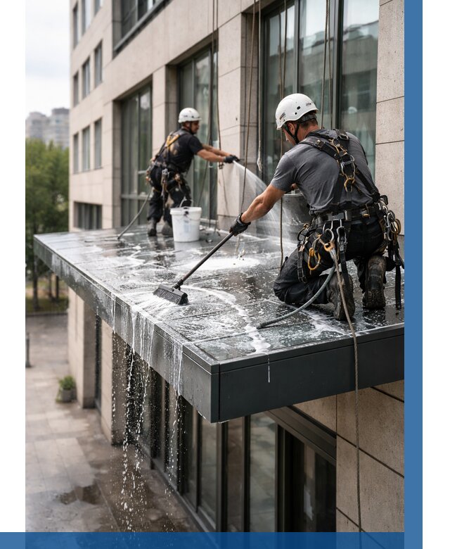 Мойка козырьков и навесов в Урае от 3647 р. | ВЫСОТНИК-Урй