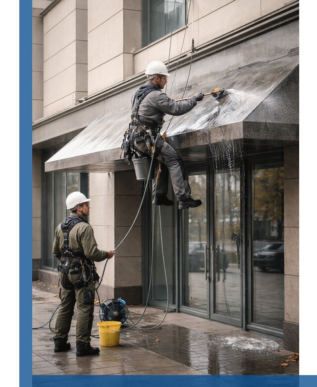 Профессиональная мойка козырьков и навесов в Урае