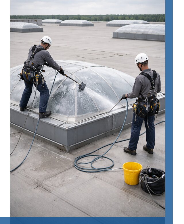 Мойка зенитных фонарей в Урае, заказать от 4689 р. | ВЫСОТНИК-Урй