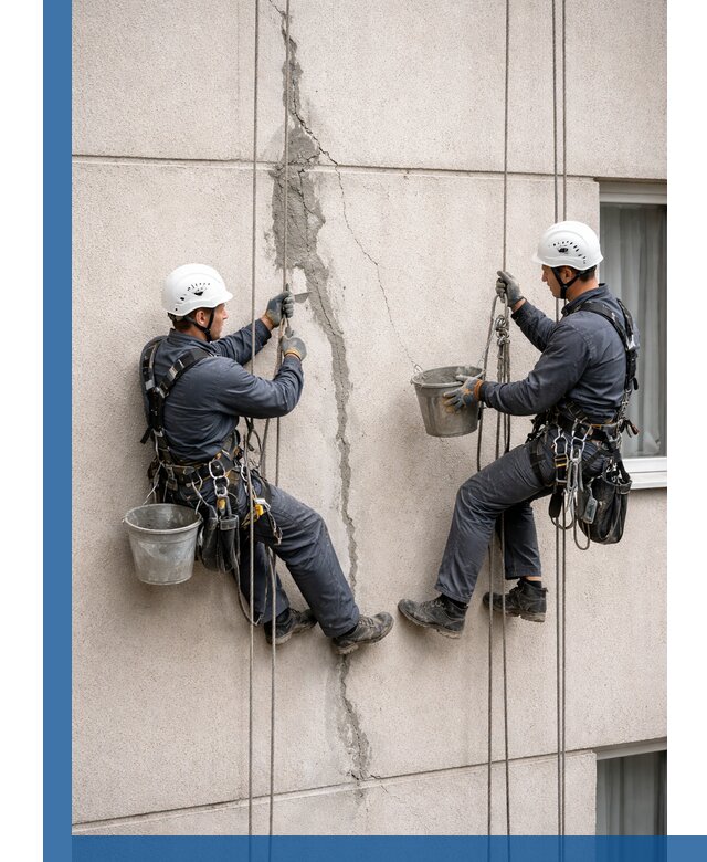 Заделка трещин на фасаде в Урае с гарантийным ремонтом