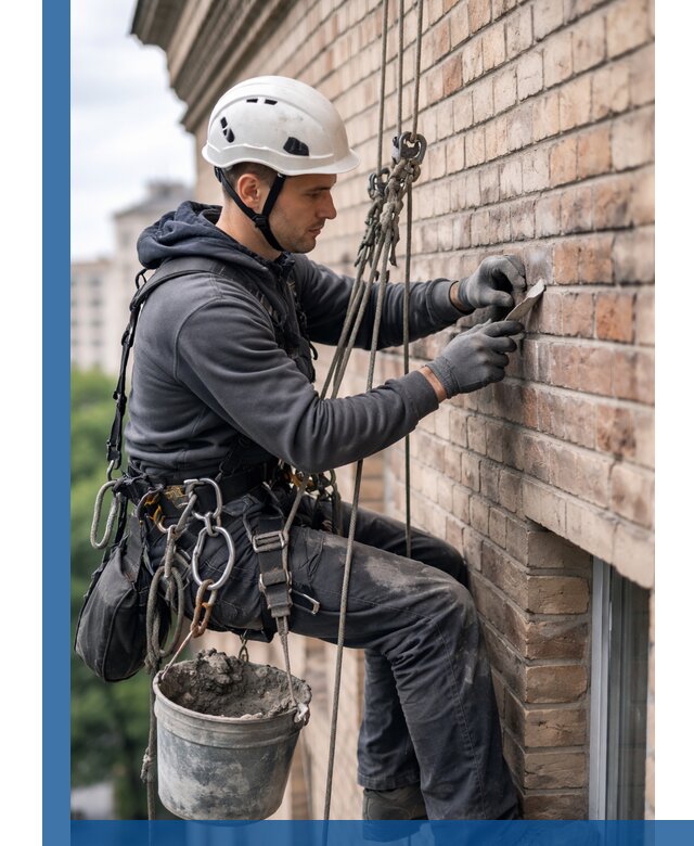 Качественный ремонт кирпичной кладки фасада в Урае с гарантией