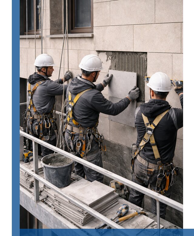 Ремонт облицовки фасада плиткой в Урае с гарантией