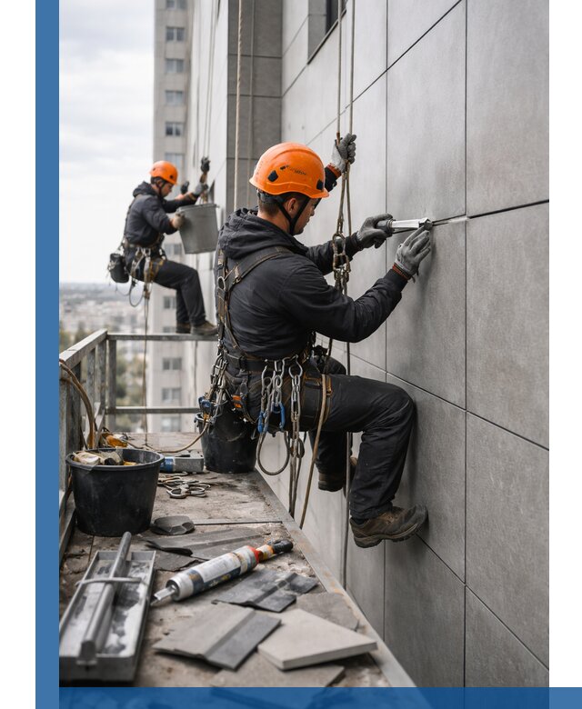 Профессиональный ремонт фасада из керамогранита в Урае