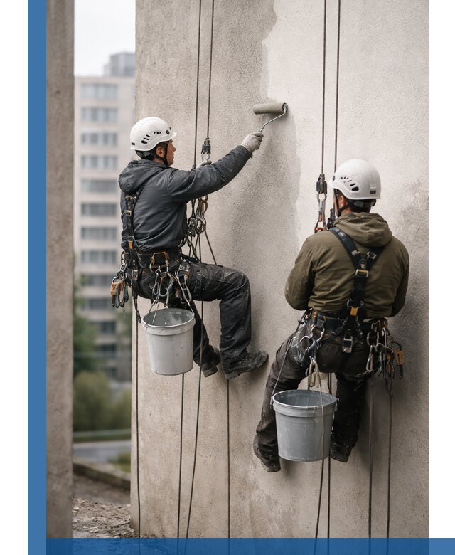 Покраска фасадов высотными альпинистами в Урае с гарантией