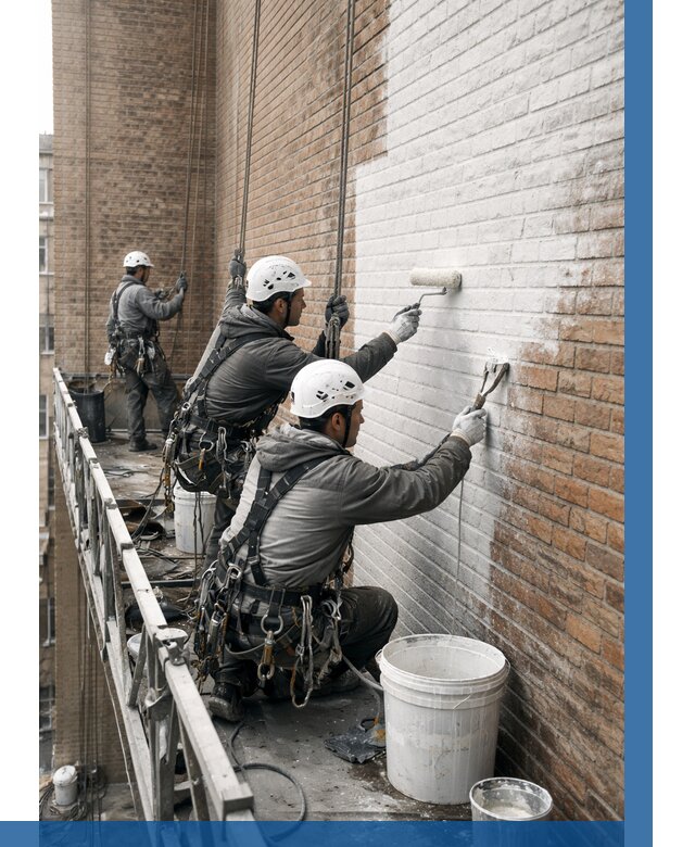 Покраска кирпичного фасада в Урае от 365 р. | ВЫСОТНИК-Урй