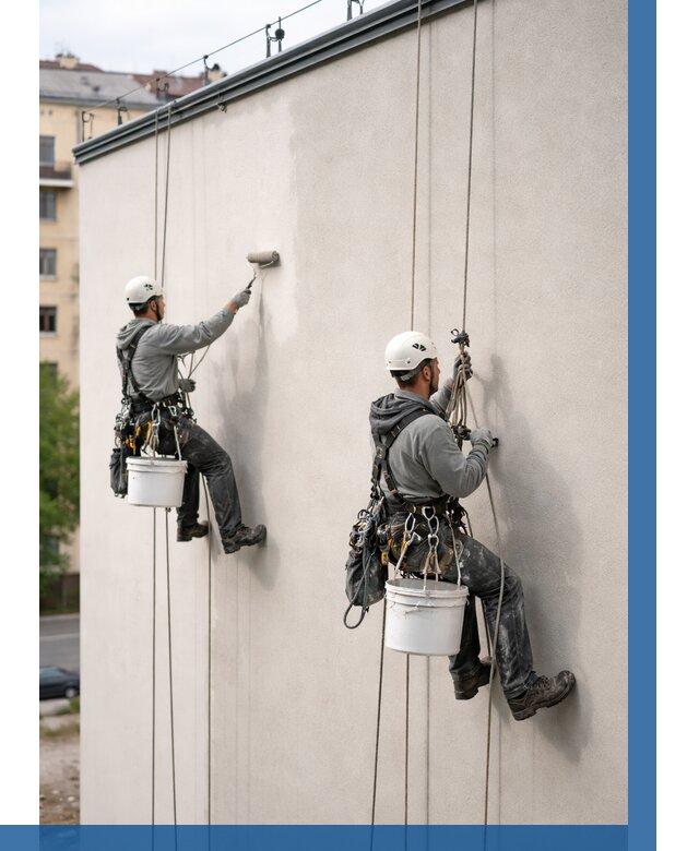 Покраска оштукатуренного фасада в Урае от 333 р. | ВЫСОТНИК-Урй