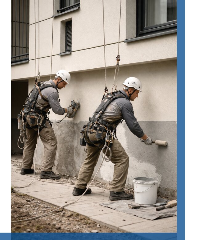 Окраска цоколя здания в Урае от 469 р. под ключ | ВЫСОТНИК-Урй