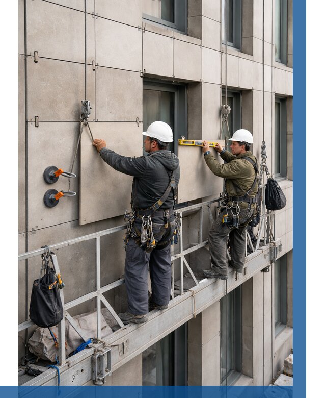 Монтаж керамогранита на фасад в Урае от 2605 р. | ВЫСОТНИК-Урй