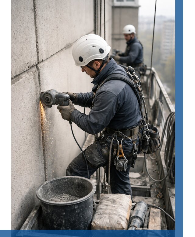 Штробление межпанельных швов в Урае от 1251 р. | ВЫСОТНИК-Урй