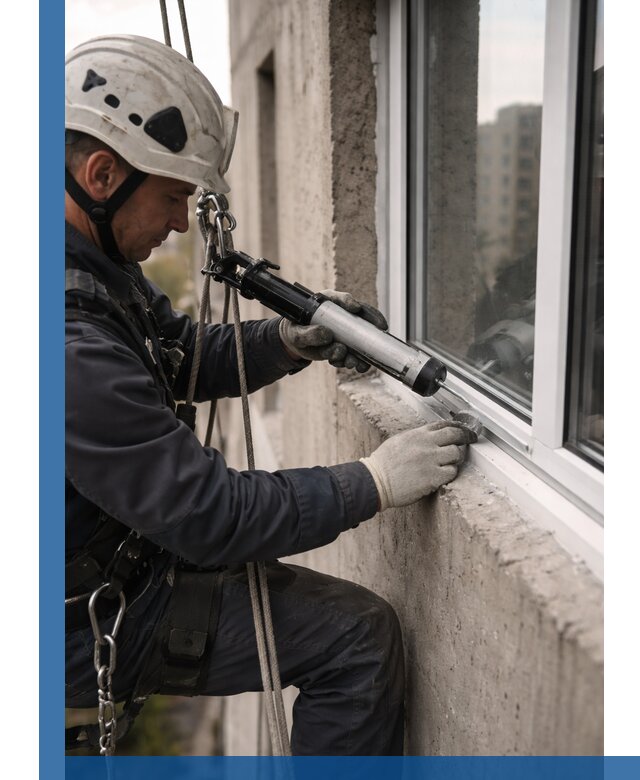 Герметизация оконных швов снаружи в Урае профессионально