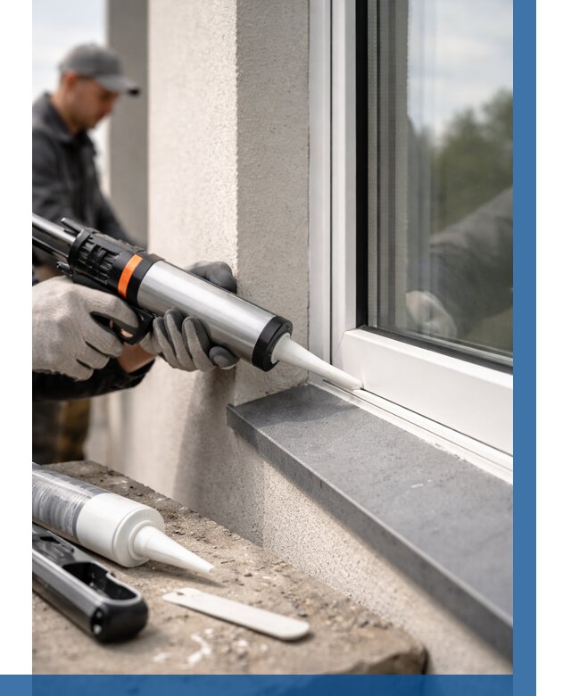 Герметизация монтажных швов окон в Урае от 677 р. | ВЫСОТНИК-Урй