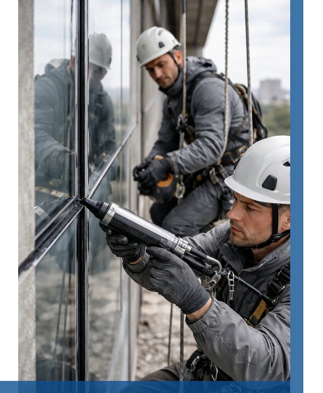 Герметизация витражных швов в Урае от 677 р. | ВЫСОТНИК-Урй