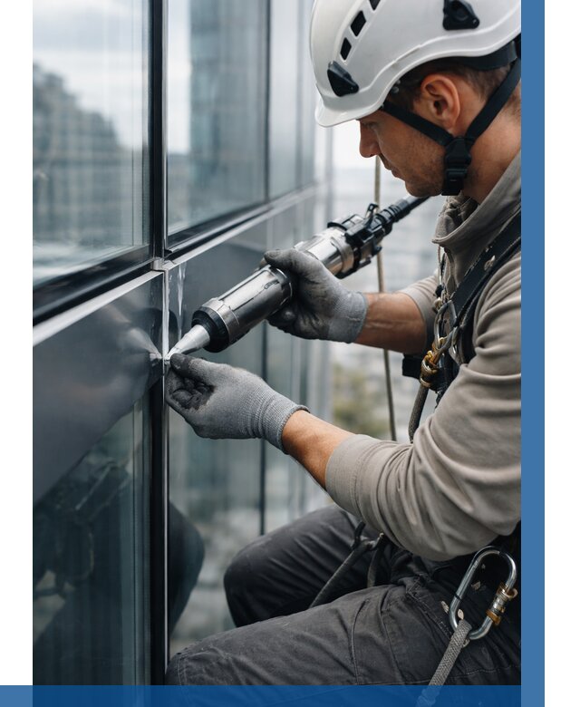 Герметизация стыков витража в Урае от 1251 р. | ВЫСОТНИК-Урй