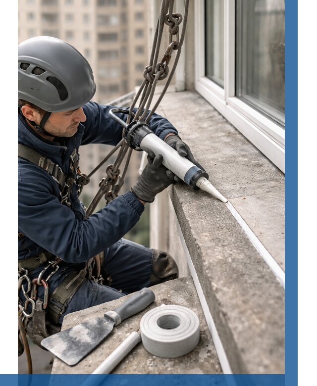 Герметизация балконного козырька в Урае от 4689 р. | ВЫСОТНИК-Урй