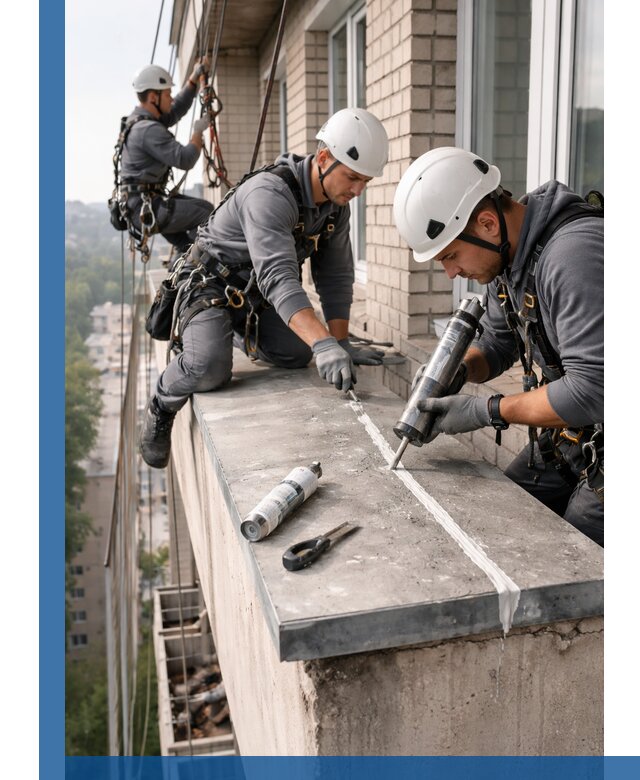 Герметизация балконного козырька в Урае профессионально