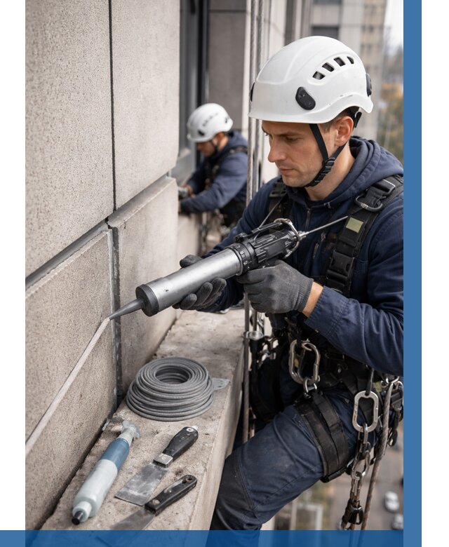 Герметизация деформационных швов фасада в Урае от 729 | ВЫСОТНИК-Урй