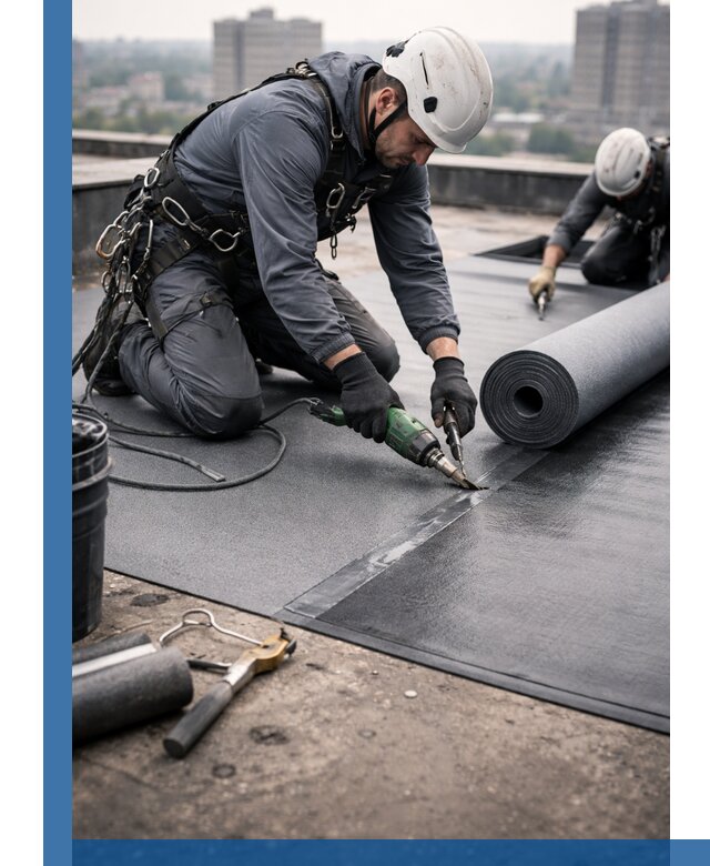 Ремонт мягкой кровли в Урае с выездом промальпинистов