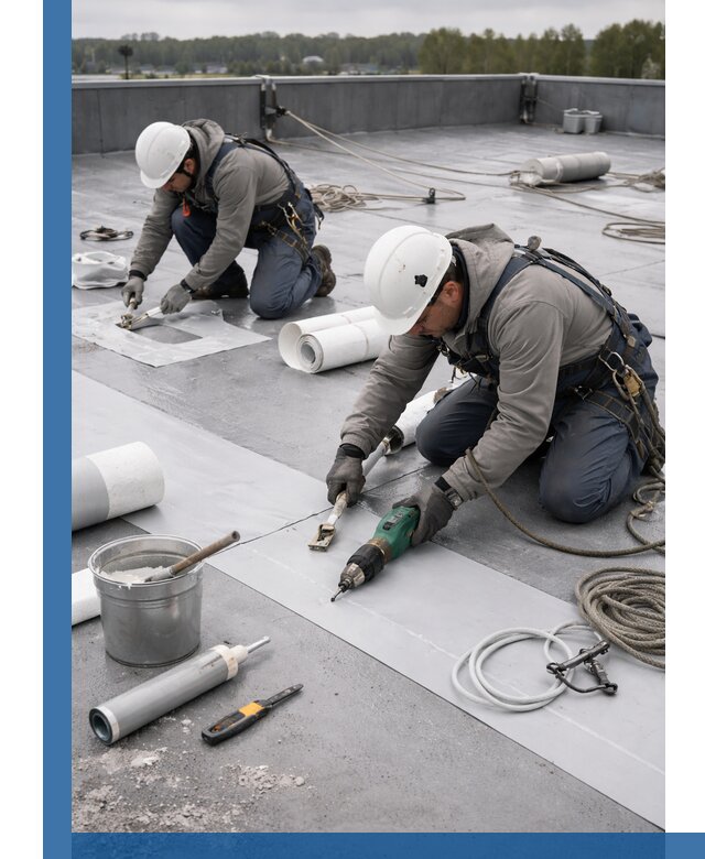 Ремонт мембранной кровли в Урае качественно и с гарантией