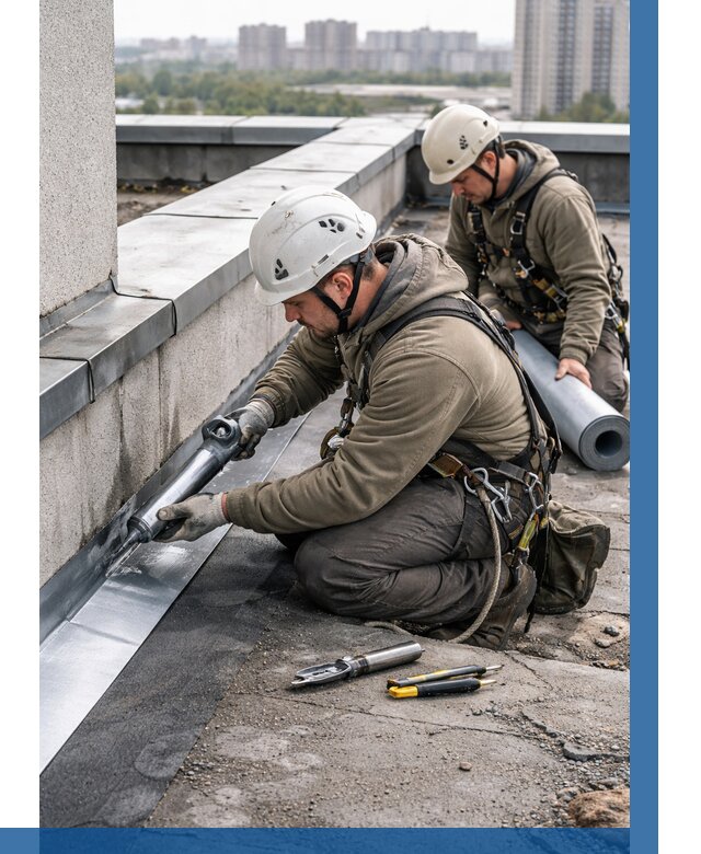 Ремонт кровельных примыканий в Урае от 1251 р. | ВЫСОТНИК-Урй