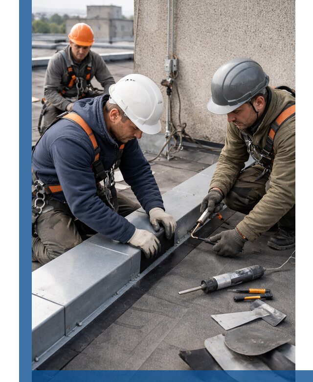 Ремонт кровельных примыканий в Урае профессионально