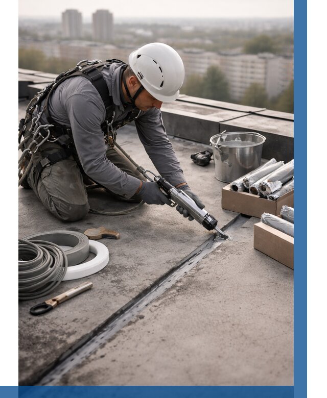 Герметизация швов кровли в Урае от 469 р./м2 | ВЫСОТНИК-Урй