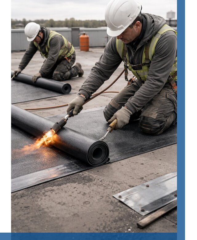 Монтаж наплавляемой кровли в Урае от 886 р. — ВЫСОТНИК-Урй