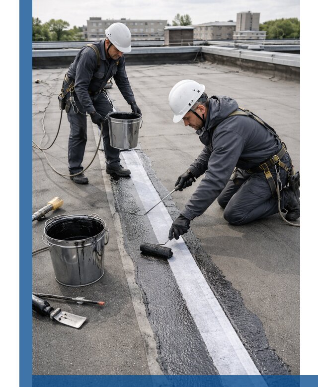 Гидроизоляция кровли мастикой в Урае надежная защита