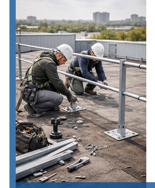 Монтаж кровельного ограждения в Урае под ключ с гарантией