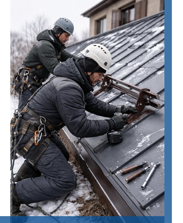 Монтаж снегозадержателей в Урае от 469 р. | ВЫСОТНИК-Урй