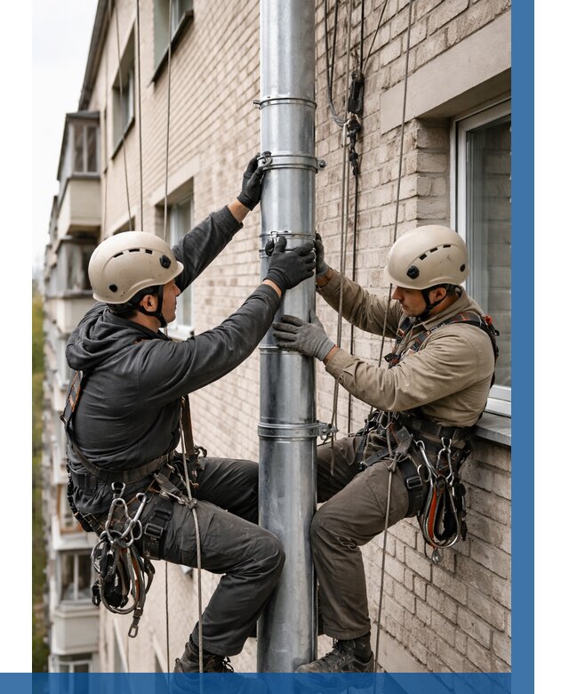 Замена водосточных труб в Урае от 6774 р. | ВЫСОТНИК-Урй