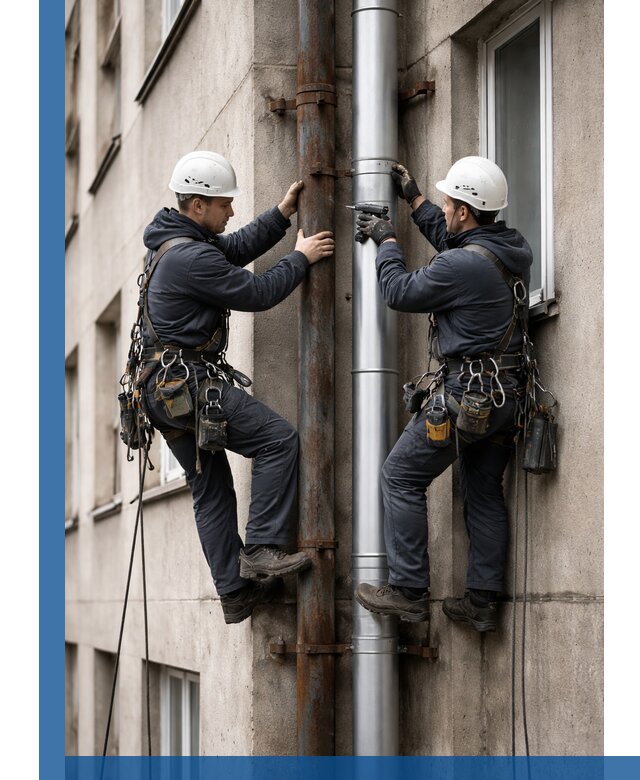 Замена водосточных труб в Урае: монтаж и демонтаж под ключ