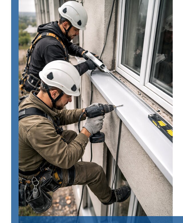Профессиональный монтаж оконных отливов и отведения воды в Урае