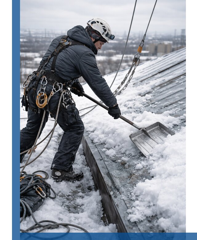 Профессиональная очистка кровли от снега и наледи в Урае