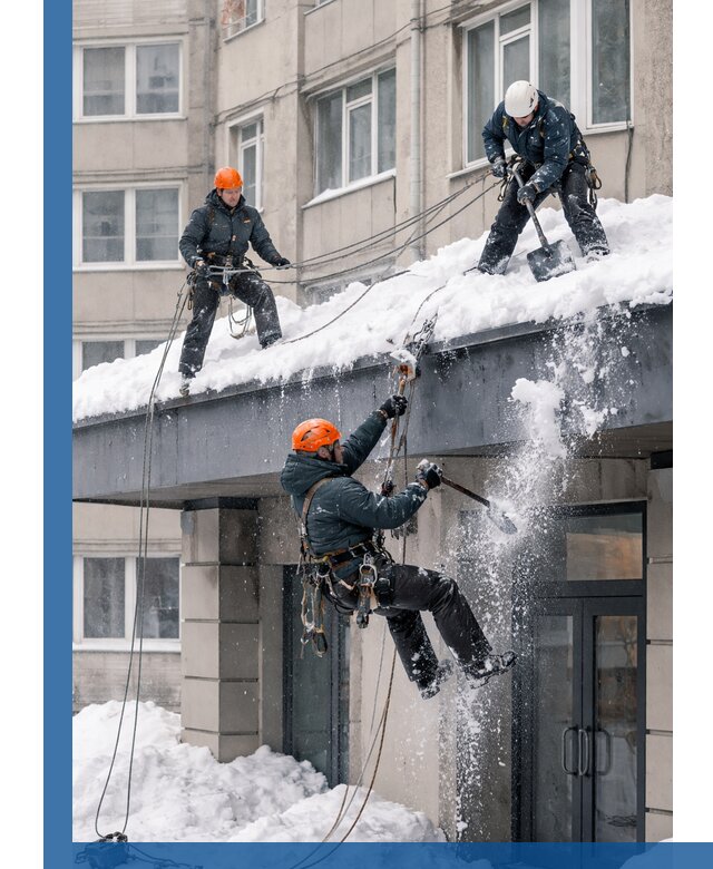 Безопасная очистка навесов от снега в Урае круглогодично