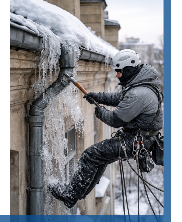 Очистка водостоков от льда в Урае от 3647 р. | ВЫСОТНИК-Урй