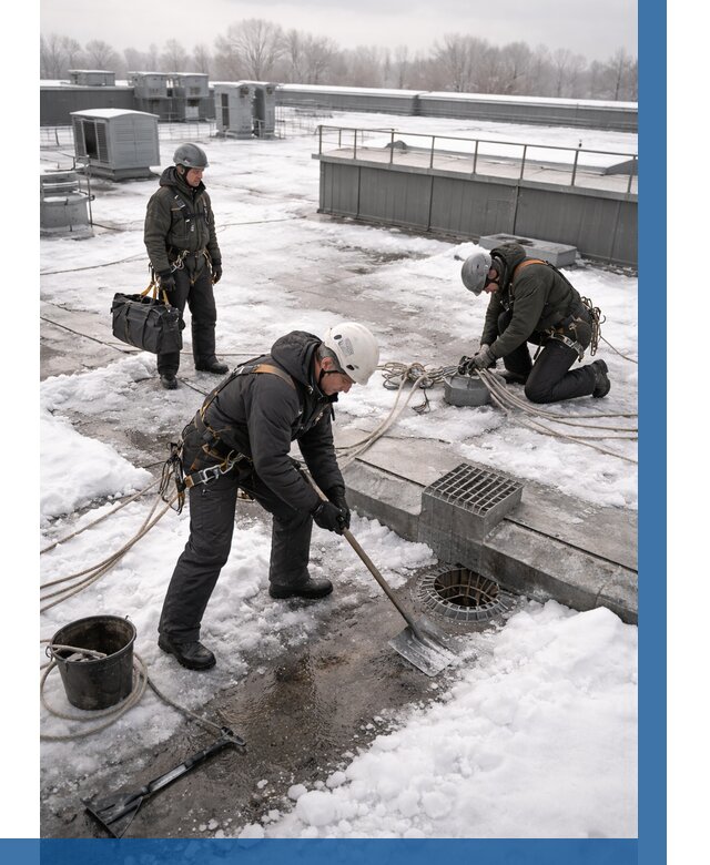 Абонентское обслуживание кровли зимой в Урае от 8337 р. | ВЫСОТНИК-Урй