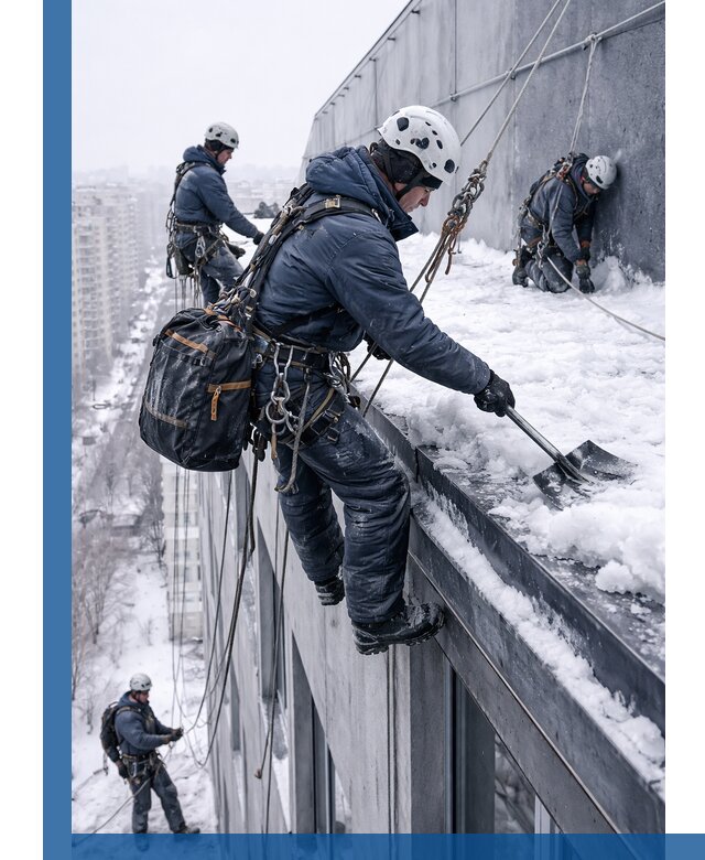 Абонентское обслуживание кровли зимой в Урае регулярный уход