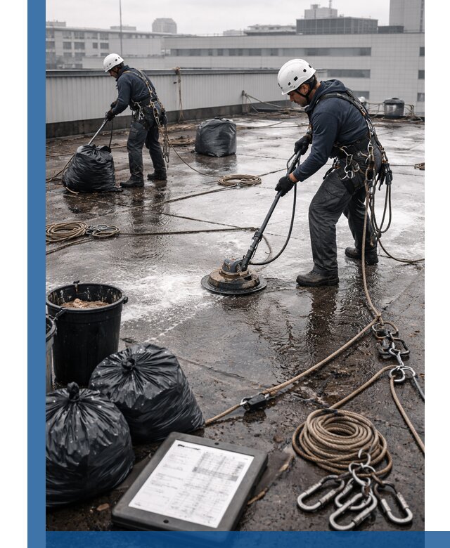 Плановая очистка кровли по графику в Урае для безопасности