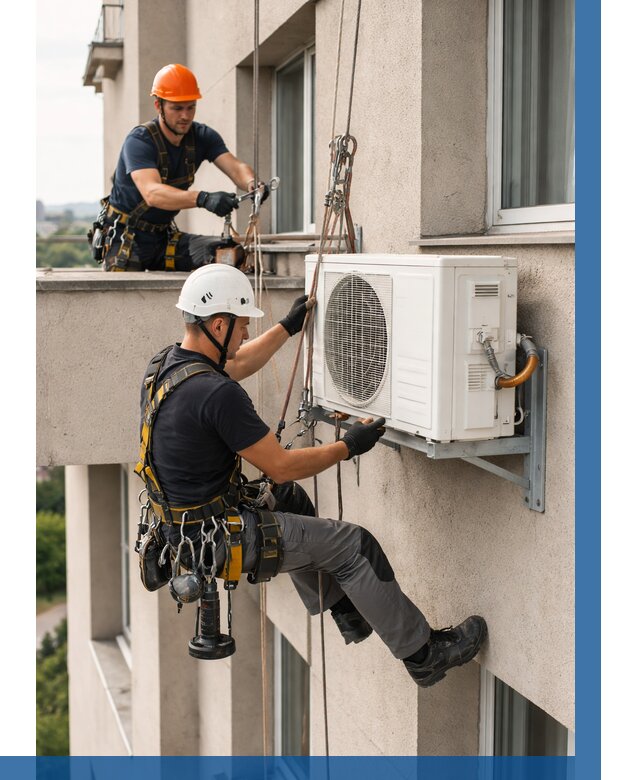 Монтаж внешнего блока кондиционера в Урае от 6774 р. | ВЫСОТНИК-Урй