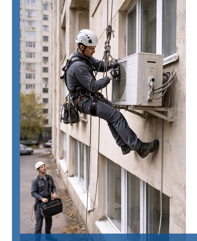 Демонтаж внешнего блока кондиционера в Урае профессионально