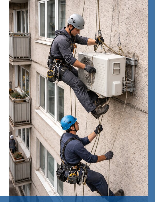 Перенос внешнего блока кондиционера в Урае от 9379 р.| ВЫСОТНИК-Урй