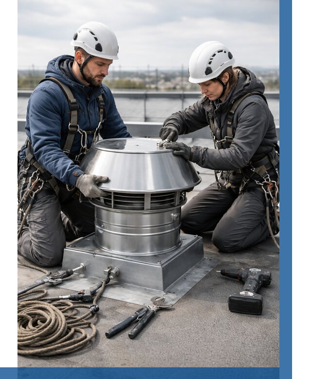 Установка дефлекторов на кровле в Урае от 4689 р. | ВЫСОТНИК-Урй